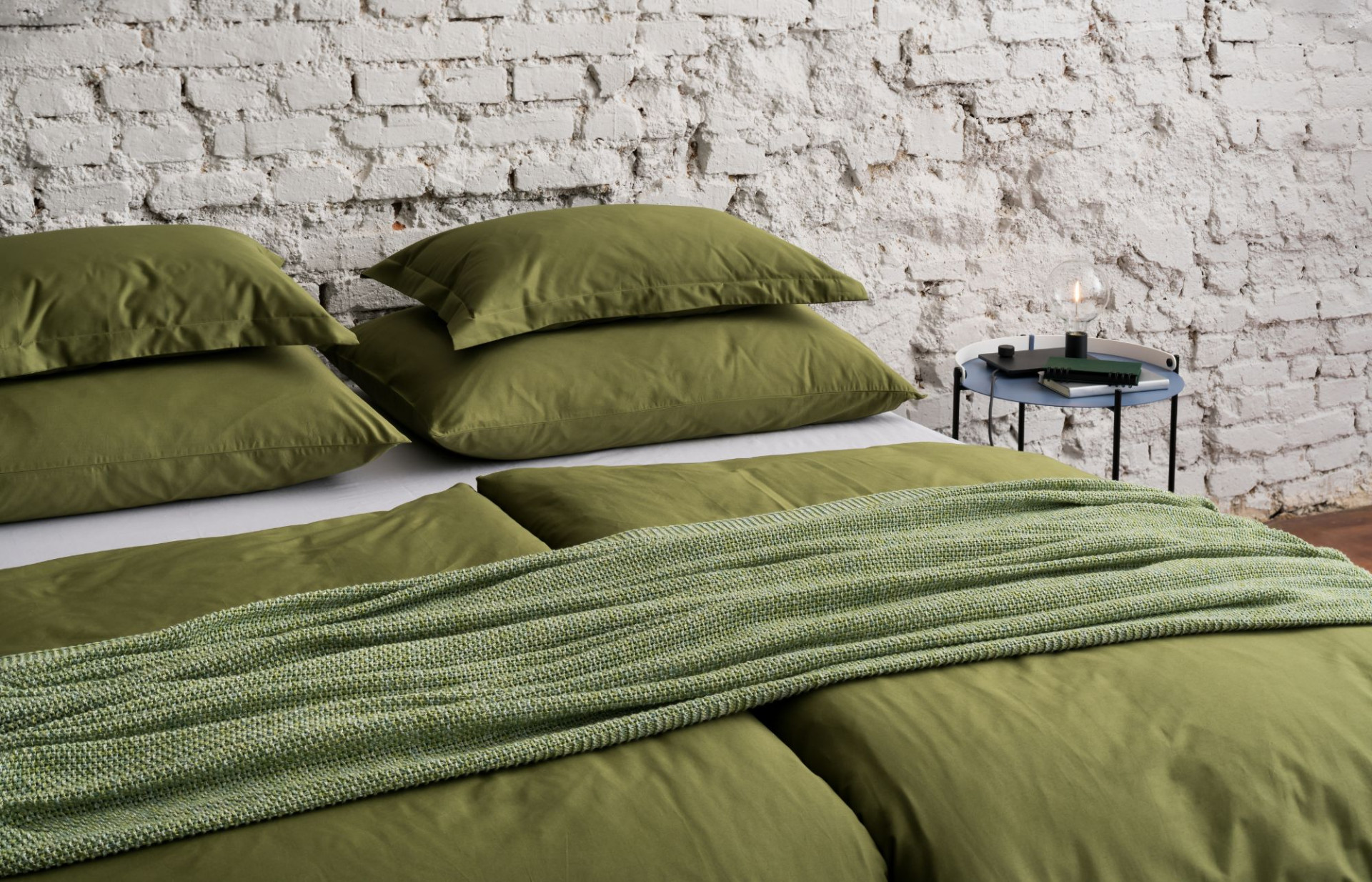 Mum's Kingdom bed linen & woven Colour Melange blanket.