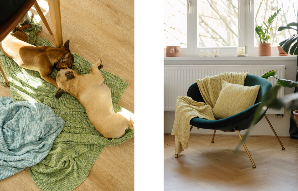 Blankets from our Colour Melange range will brighten any corner of your home.