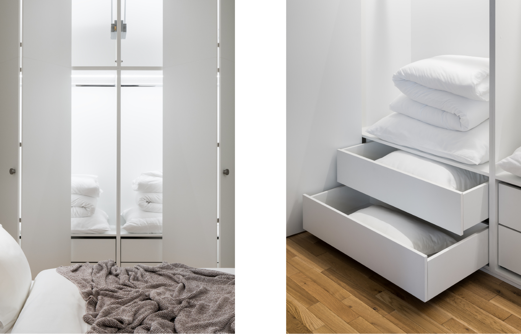 Versuchen Sie, das Bett nicht sofort zu machen, um die überschüssige Feuchtigkeit aus dem Bett verdampfen zu lassen.