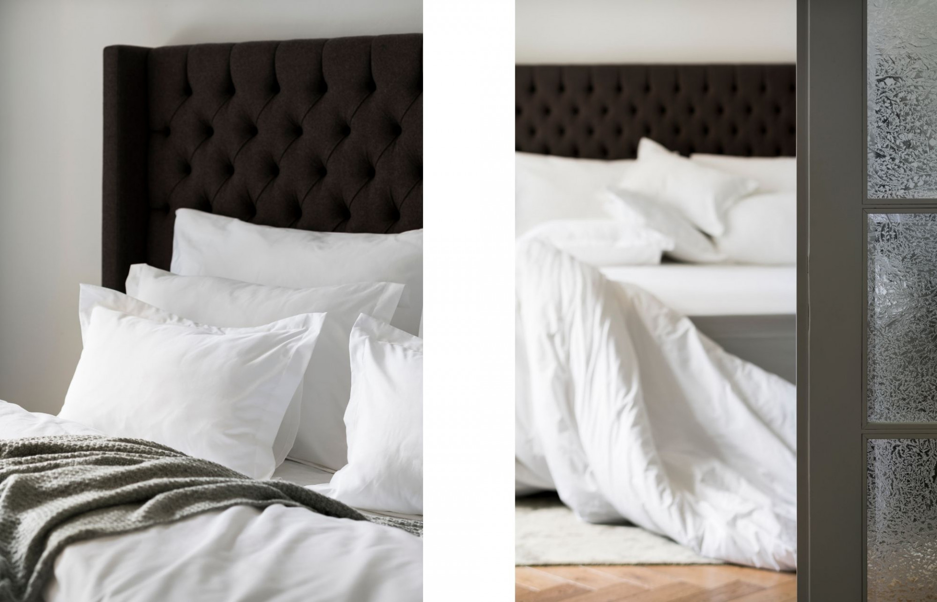 High hotel standards inspired Lejaan’s duvet cover style.